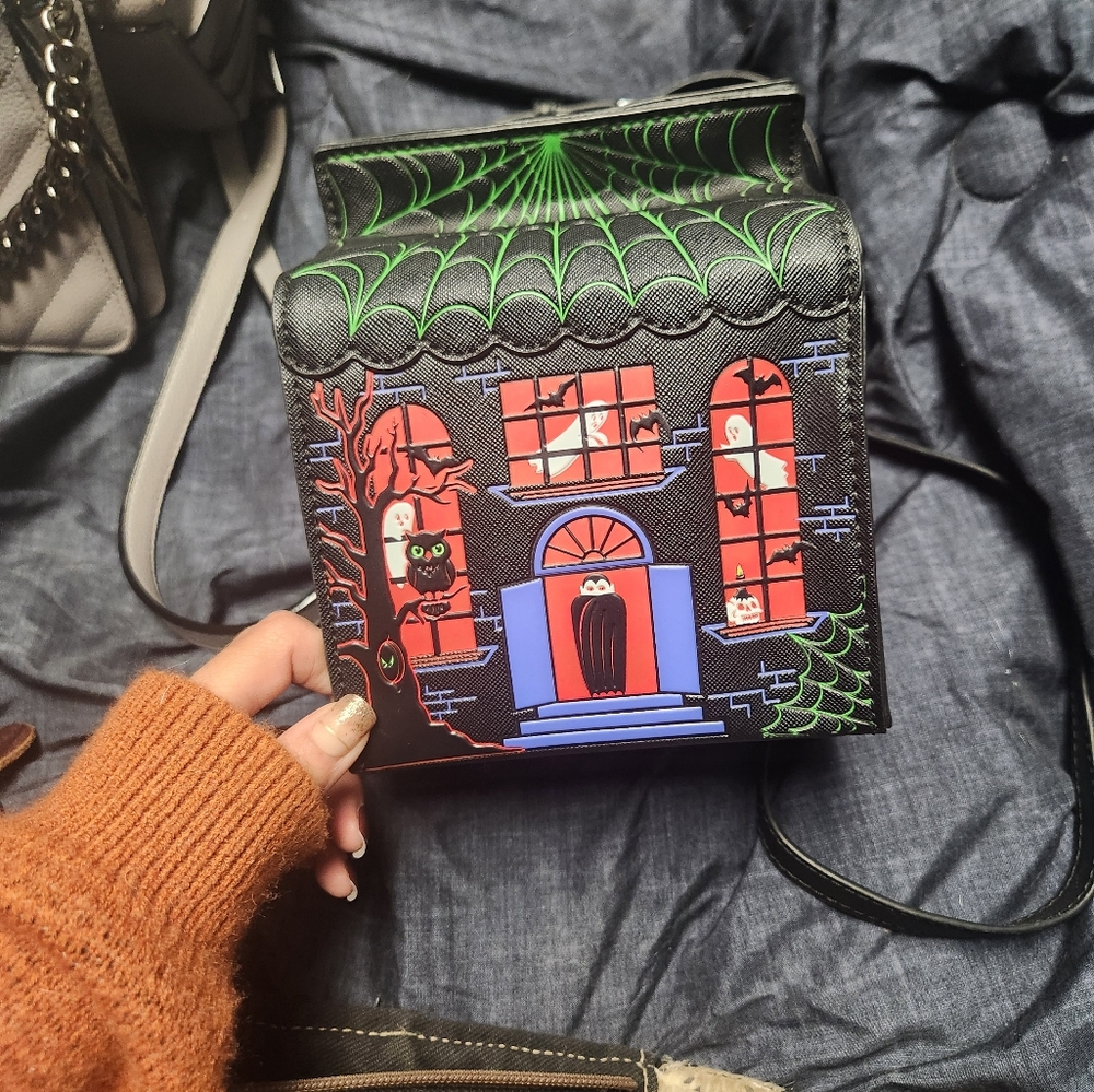 Haunted House Themed Crossbody Bag